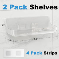 Adhesive Acrylic Wall Shelf – 2 Pack thumbnail