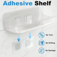 Adhesive Acrylic Wall Shelf – 4 Pack thumbnail