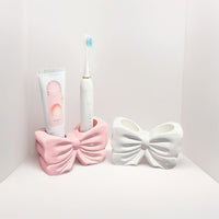 Bow-Tie Toothbrush Holder – White thumbnail