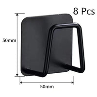 Wall-Mount Sponge Holder Hooks – Black (8 Pack) thumbnail