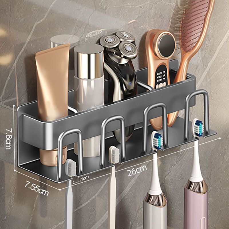 Wall-Mounted Electric Toothbrush Holder – Grey