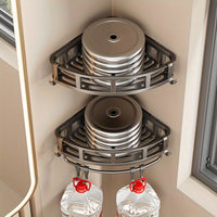 2-Tier Corner Shower Caddy – Grey thumbnail
