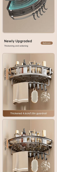 2-Tier Corner Shower Caddy – Grey thumbnail