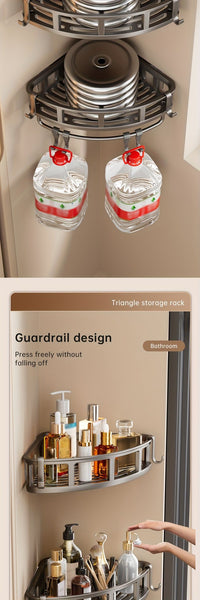2-Tier Corner Shower Caddy – Grey thumbnail