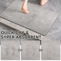 Oval Quick-Dry Bath Rug — Dark Beige | 40 × 60 cm thumbnail