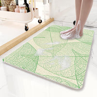 Leaf Pattern Bath Mat — Green | 50 × 80 cm thumbnail