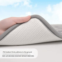 Plush Embossed Leaf Bath Mat — Dark Grey | 50 × 80 cm thumbnail